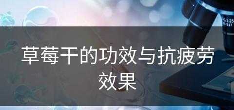 草莓干的功效与抗疲劳效果(草莓干的功效与抗疲劳效果怎么样)